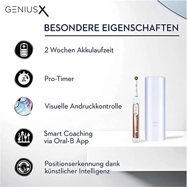 Oral-B Oral-B Genius X Elektrische Zahnbürste, roségold – Bild 6