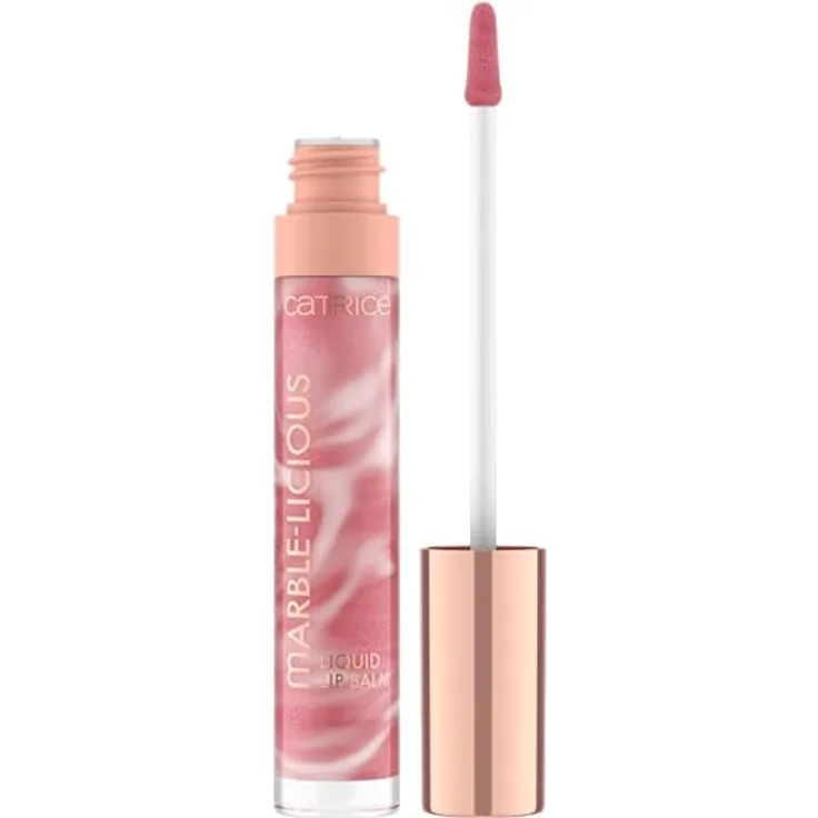 Catrice Marble-licious Liquid Lip Balm, Lipgloss, Nr. 020, Pink, pflegend, mit Ölen, natürlich, glänzend, vegan, ohne Parabene, ohne Mikroplastikpartikel, Nanopartikel frei, 1er Pack (4ml)