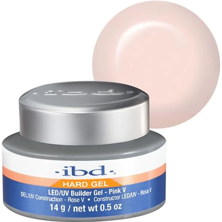 IBD Hard Gel – LED/UV Builder Gel Pink V, 14 g – schnell härtend, formaldehyd- und toluolfrei, für Nagelaufbau zu Hause – Bild 1