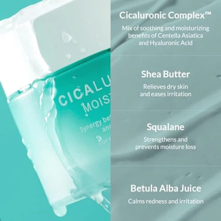 Mizon Cicaluronicâ„¢, nährende Feuchtigkeit spendende Creme für sehr trockene und empfindliche Haut, vegan, 50 ml – Bild 5