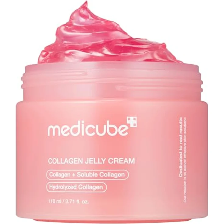 Medicube Kollagen Jelly Creme, transparente Gesichtscreme mit Niacinamid und gefriergetrocknetem Hydrolysiertem Kollagen, 110 ml, für strahlenden Teint und straffe Haut – Bild 1