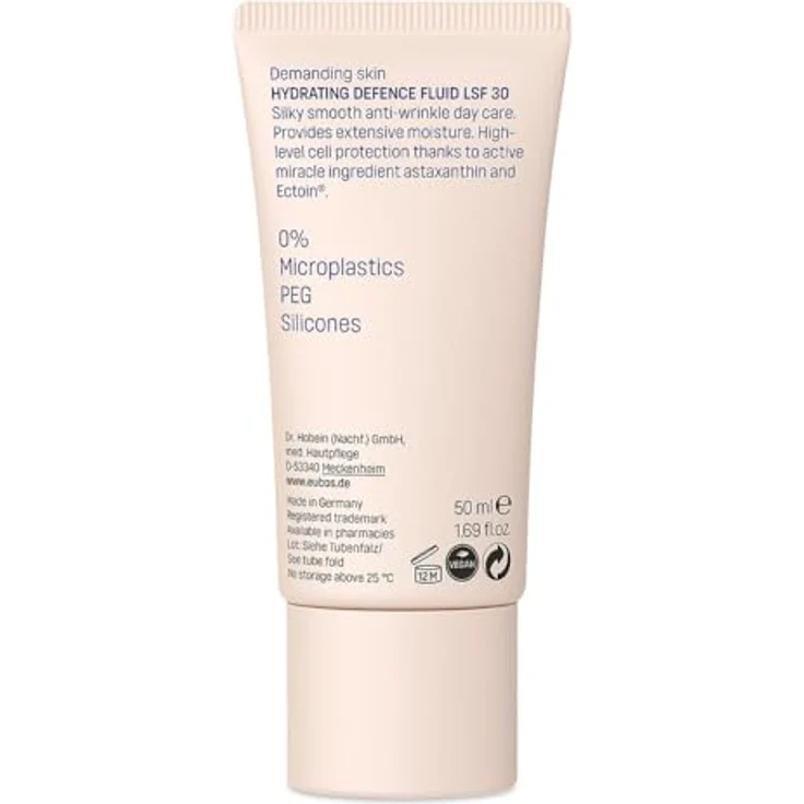 EUBOS Anti-Age Hydrating Defence Fluid Lsf 30, 50 ml mit Astaxanthin für glattere und straffere Haut – Bild 2