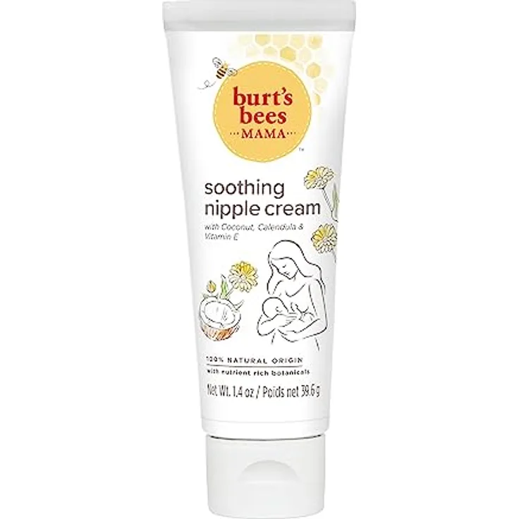 Burt's Bees® Mama Beruhigende Creme für die Brustwarzen mit Kokosnuss, Calendula und Vitamin E, 100 % natürlichen Ursprungs, 1,4 Unzen