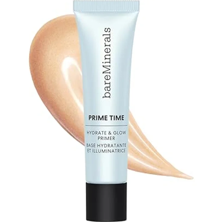 bareMinerals Prime Time Hydrate & Glow Primer, ultraleichtes Serum mit intensiver Feuchtigkeitsversorgung und mineralischen Pigmenten, 30 ml BLANC – Bild 2