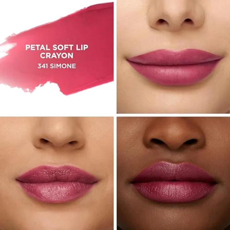 Laura Mercier Petal Soft Lipstick Crayon, Lippenstift mit schwerelosem Tragegefühl, 1,6 g, Farbe 341 Simone – Bild 3