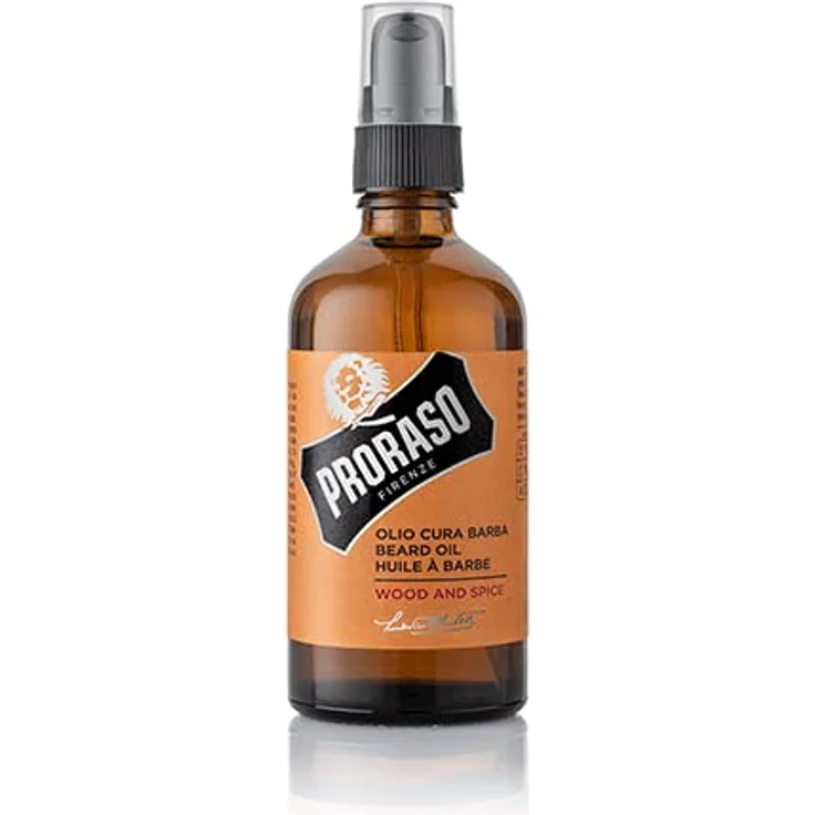 Proraso Beard Oil, Wood & Spice, 100 ml, Bartöl mit Zedernholz & Zitrus-Duft, Bart Weichmacher pflegt Haut & Haar und schützt das Barthaar, Made in Italy – Bild 1