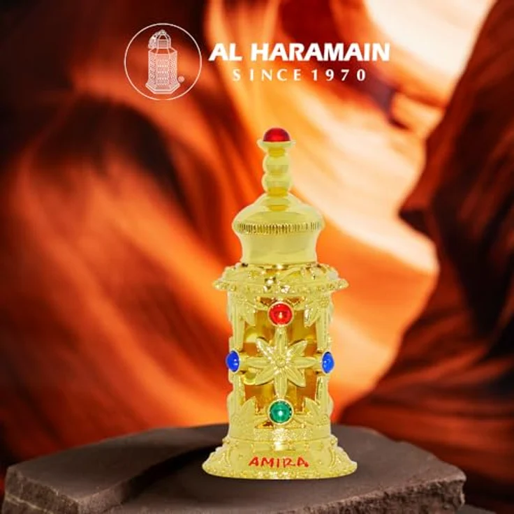 Al Haramain Amira Gold Parfümöl, 12 ml, Damenduft mit noten von Bergamotte, Orange, Jasmin, und Zedernholz – Bild 2