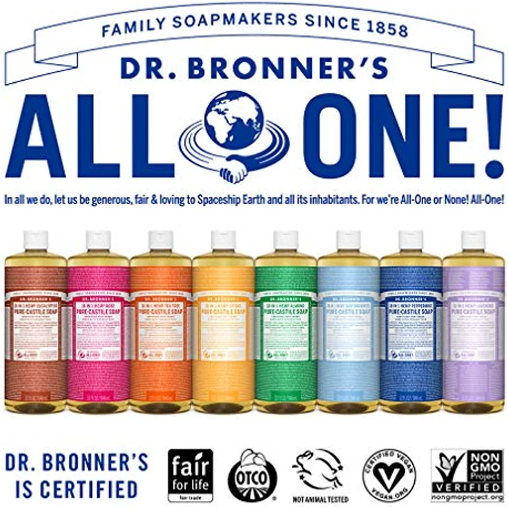 DR. BRONNER'S 18-in-1 Zitrus-Orange Flüssigseife 945 ml – Bild 6