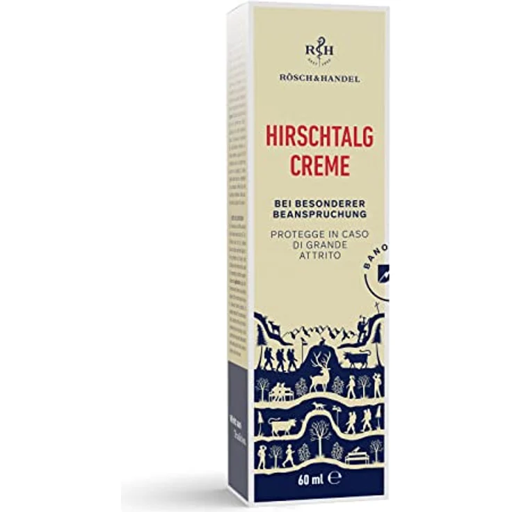 Hirschtalg Creme Rösch 60ml | Traditionelle Hand- und Fußcreme | zur Vorbeugung von Blasen- und Hornhautbildung bei intensiver Beanspruchung – Bild 3