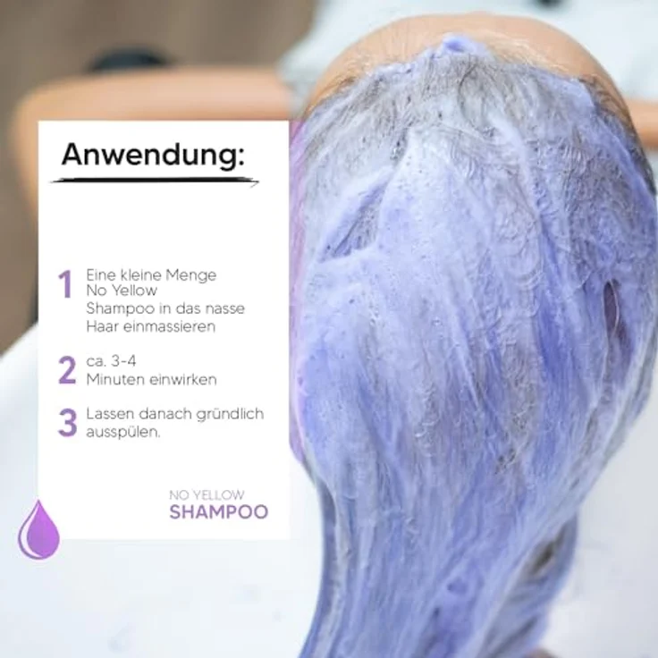 Femmas No Yellow Shampoo (1000ml) - Anti-Gelbstich-Wirkstoffe für blondiertes, graues und aufgehelltes Haar – Bild 2