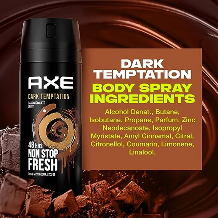 Axe AXE Dark Temptation Rock Deodorant, 150 ml, dual action Technologie mit außergewöhnlichem Schokoladenduft, ohne Aluminium, 48 Stunden Geruchsbekämpfung – Bild 5