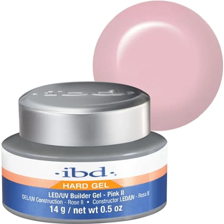 IBD Hard Gel – LED/UV Builder Gel Pink II, für Nagelaufbau zu Hause, 14 g, Made in USA, ohne Geruch und schädliche Inhaltsstoffe – Bild 1