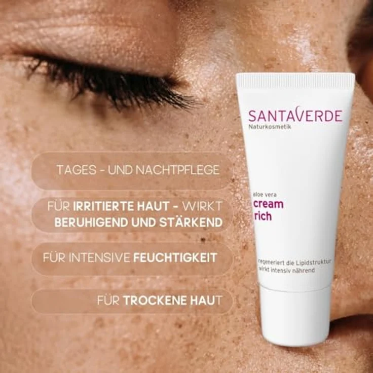 Santaverde Aloe Vera Creme Rich ohne Duft 30 ml – Bild 4