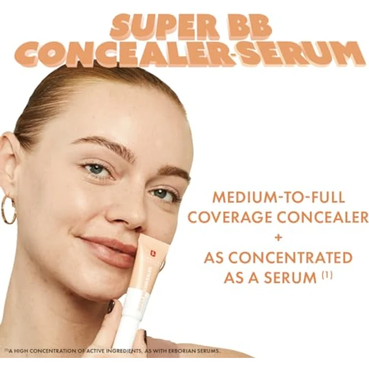 Erborian Super BB CONCEALER - Concealer Concealer mit Niacinamid und LSF 25 angereichert - feuchtigkeitsspendende Augenkorrektur, natürliches Finish - Koreanische Kosmetik - Nude 10 ml – Bild 2