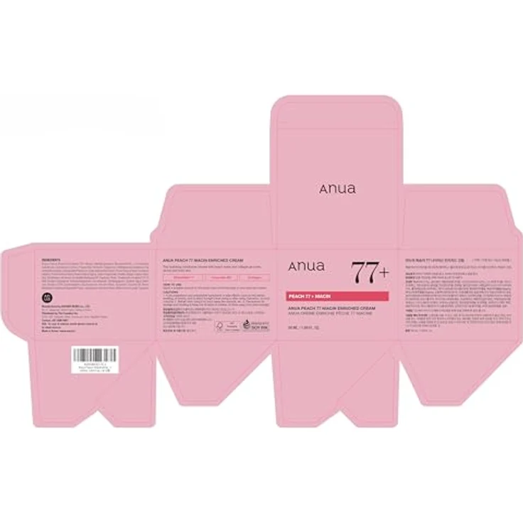 Anua Peach 77% Niacin Enriched Cream, erneuernde und feuchtigkeitsspendende Gesichtscreme, 50 ml, für trockene Haut – Bild 6