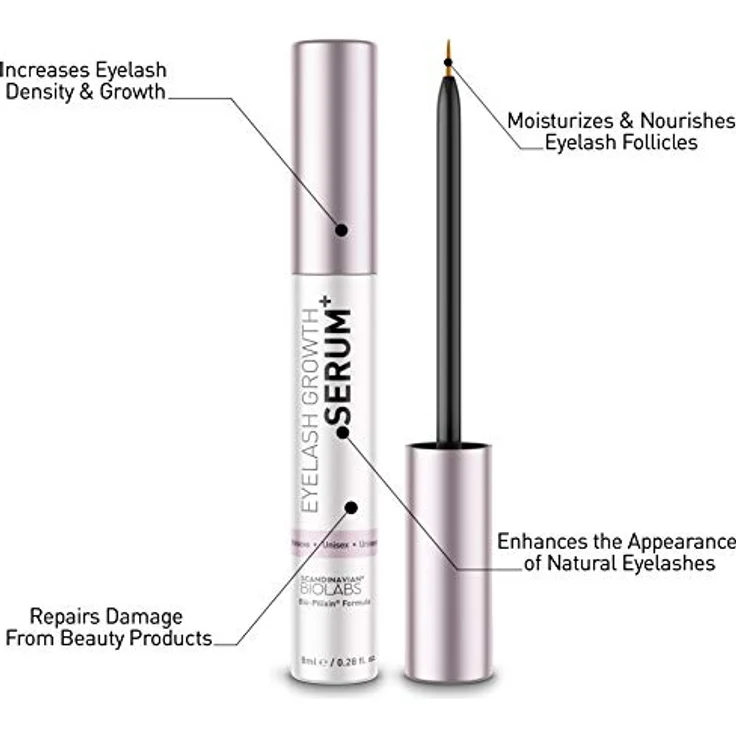 Scandinavian Biolabs Eyelash Growth Serum 6ml Unisex Wimpern-und Augenbrauenserum für verbessertes Wimpernwachstum | Komplett natürlich 100% vegane Formel für dichtere und längere Wimpern – Bild 3