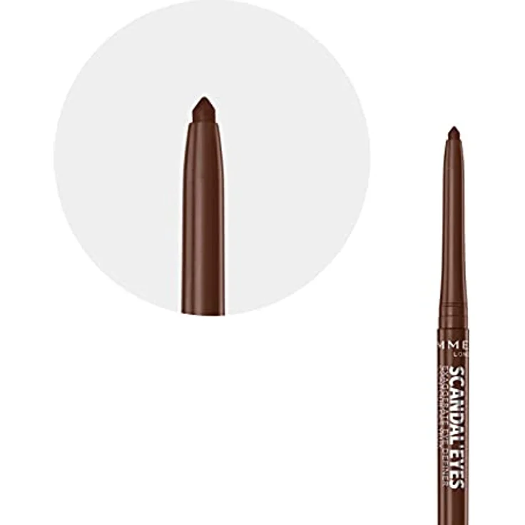 Rimmel ScandalEyes Exaggerate, automatischer Konturstift, wasserfest, 002 Chocolate Brown, 0,35 g – Bild 3