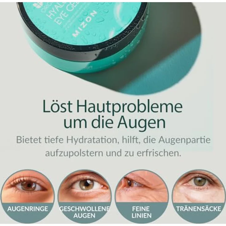 Mizon Original Skin Energy Hyaluronic Acid, Augenpflege für intensive Feuchtigkeit, 60 ml – Bild 5