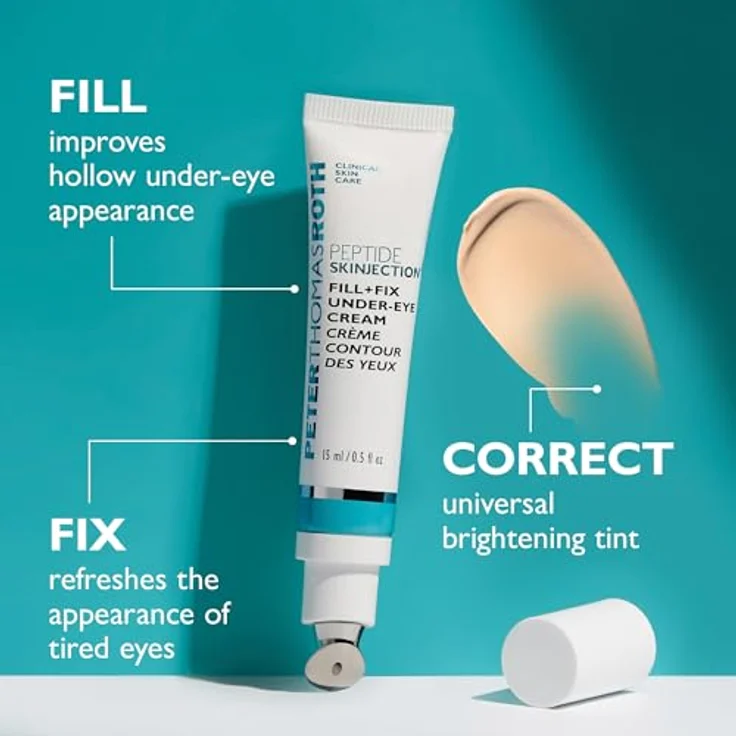 Peter Thomas Roth Fill + Fix Under-Eye-Cream, Augencreme mit 4% Peptilift-Peptidtechnologie und Koffein, 15 ml – Bild 4