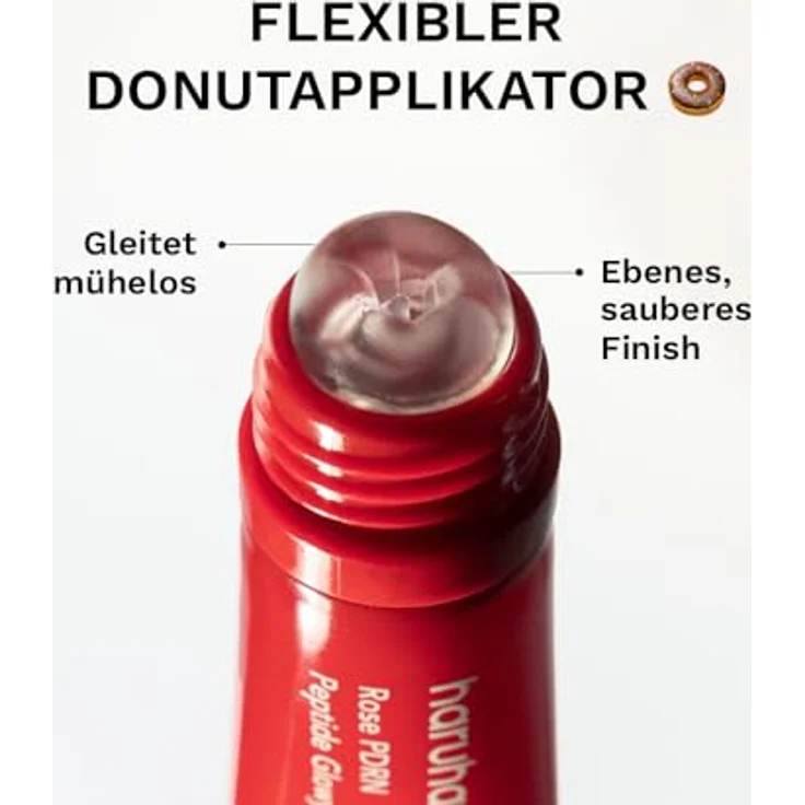 Haruharu Wonder Rose PDRN Peptide Glowy Balm, nährender Lippenbalsam mit Peptiden, 10 ml, für geschmeidige und hydratisierte Lippen – Bild 4