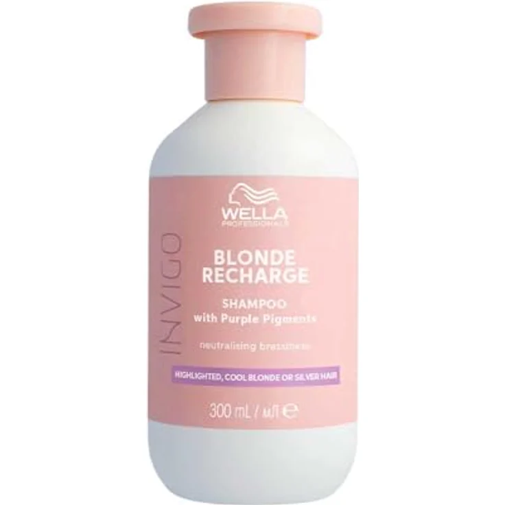 Wella Professionals - Invigo - Blonde Recharge - Cool Blonde Shampoo - 300 ml - Frischt blondes Haar auf und verhindert Gelbstich