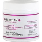 Kerargan - Haarmaske mit Biotin und Kollagen, die Ihrem Haar neue Kraft und Glanz verleiht und es gleichzeitig dicker macht - Für geschädigtes Haar - Sulfat-, Paraben- und Silikonfrei - 500 ml