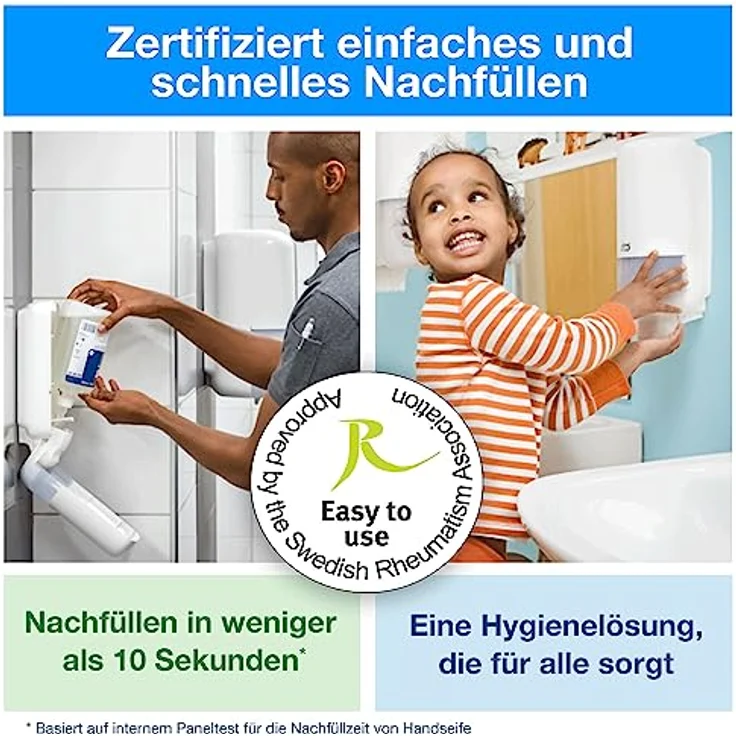 Tork Handseife S4, Flüssigseife 1000 ml, dermatologisch getestet, für sanfte Reinigung und Hautpflege – Bild 7