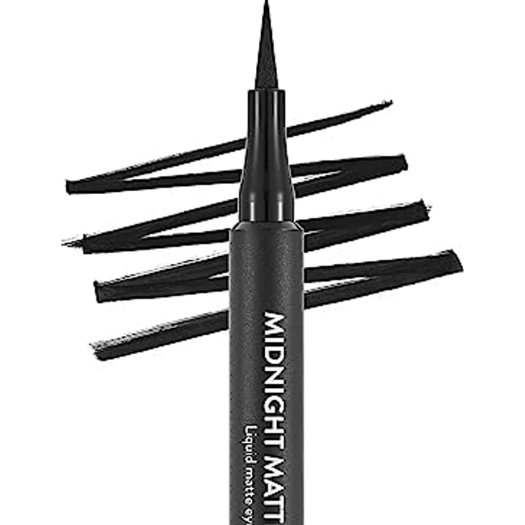flormar Midnight Matte Eyeliner, Filzstift mit Matt-Effekt, Farbton 01 Black, 1,2 ml, für präzise und abriebfeste Linien – Bild 2