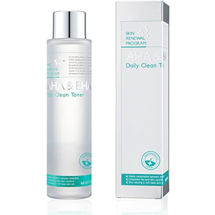 MIZON AHA & BHA Daily Clean Toner, Gesichtswasser zur täglichen Hautreinigung, 150 ml
