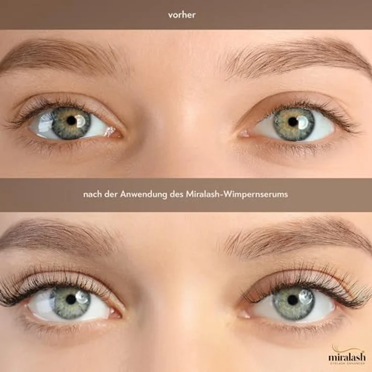 Miralash Wimpernserum 3 ml (1er Pack) - Conditioner für Wimpern, Serum zur Förderung von Wimpernwachstum und Wimpernverlängerung - Eyelashes Growth Serum mit natürlichen Inhaltsstoffen – Bild 3