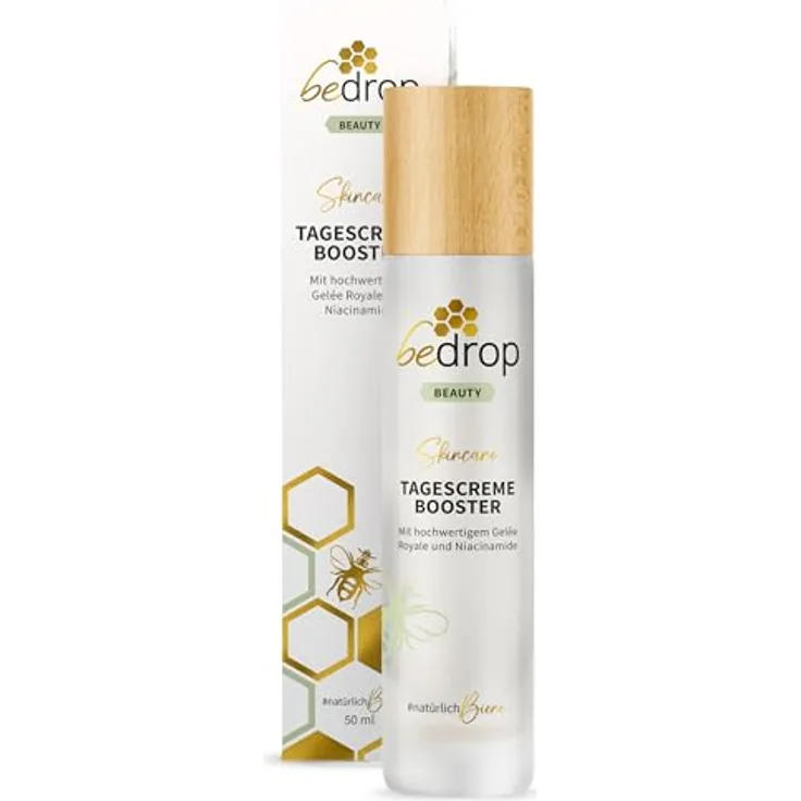 bedrop Tagescreme Booster mit Gelée Royale und Niacinamide hochdosiert - Gesichtscreme in reiner Imker Qualität ohne Zusatzstoffe, 50 ml