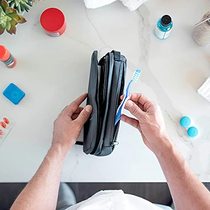 Gomatic Toiletry Bag 2.0 Small | Kulturbeutel zum Aufhängen | Kosmetiktasche | Kulturtasche | Kosmetik-Koffer | Reise-Beutel | Toilettenartikel-Beutel | Waschtasche für Männer & Frauen - Small – Bild 4