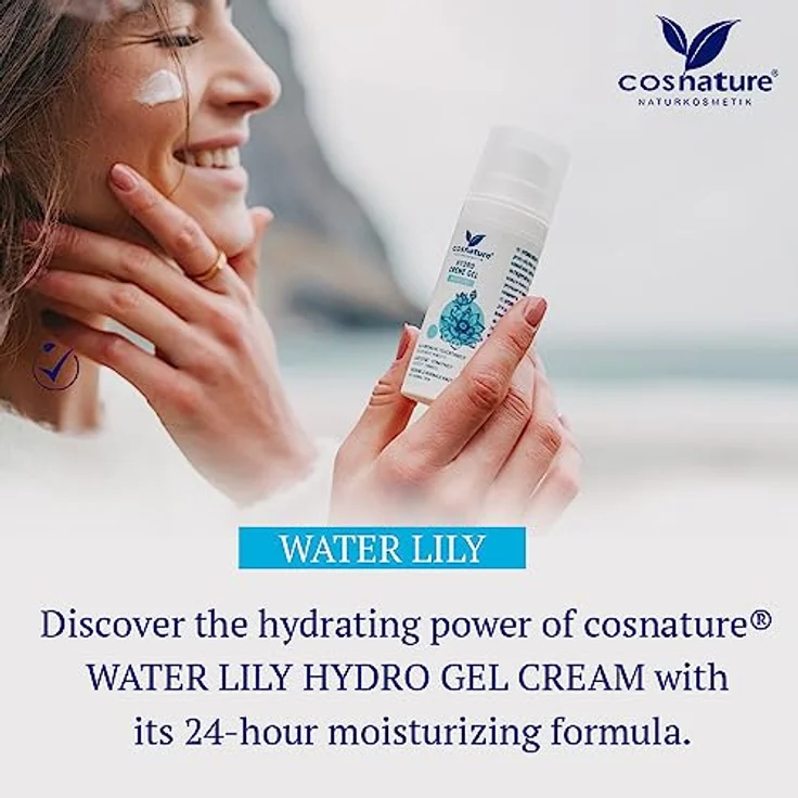 Cosnature Hydro Creme Gel Water Lily, 50 ml. With 24 H moisturising formula – Bild 3