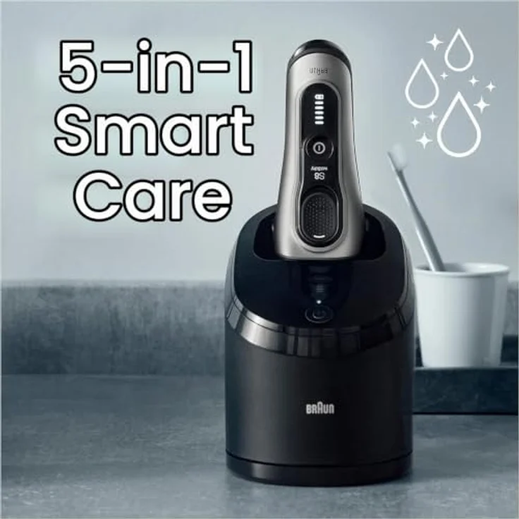 Braun Gesichtshaarrasierer Series 8, 8467cc System wet&dry, SmartClick-Präzisionstrimmer, hergestellt in Deutschland – Bild 12
