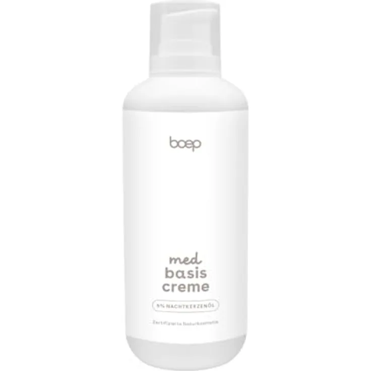 boep med Basiscreme für Problemhaut, 500ml, zertifizierte Naturkosmetik für sehr trockene und juckende Haut, geeignet bei Neurodermitis und Rosacea, vegan