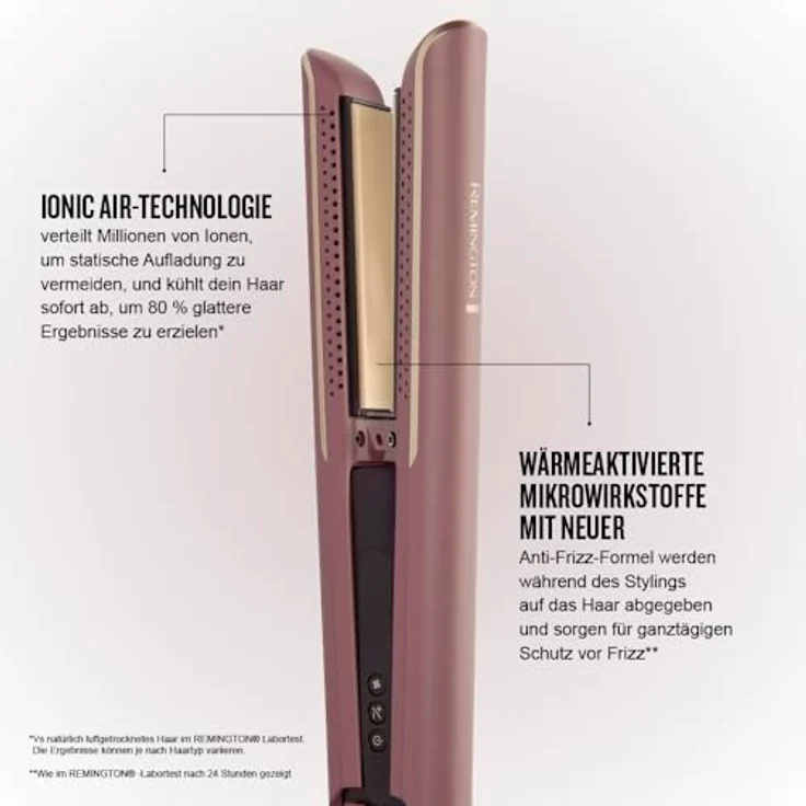 Remington AIRvive S8930, Haarglätter mit Ionen-Technologie, 5 Temperatureinstellungen und ultra-schnellem Aufheizen – Bild 4