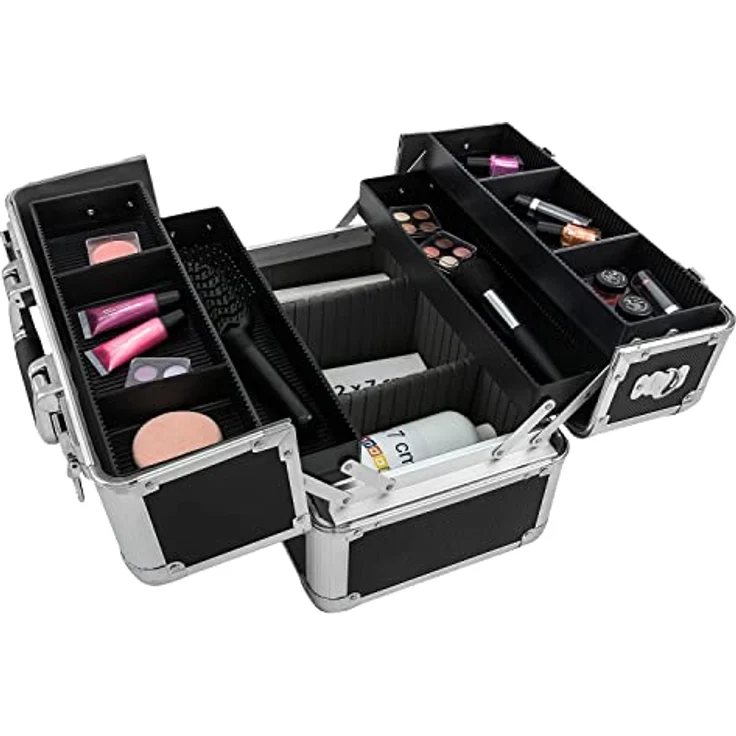 Anndora Beauty Case - Schwarz Silber – Bild 6