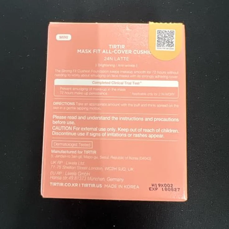 TIRTIR Mask Fit Aura Cushion Mini, mattierendes Make-up im Schwämmchen, Farbton 24N Latte, 4.5 g – Bild 9