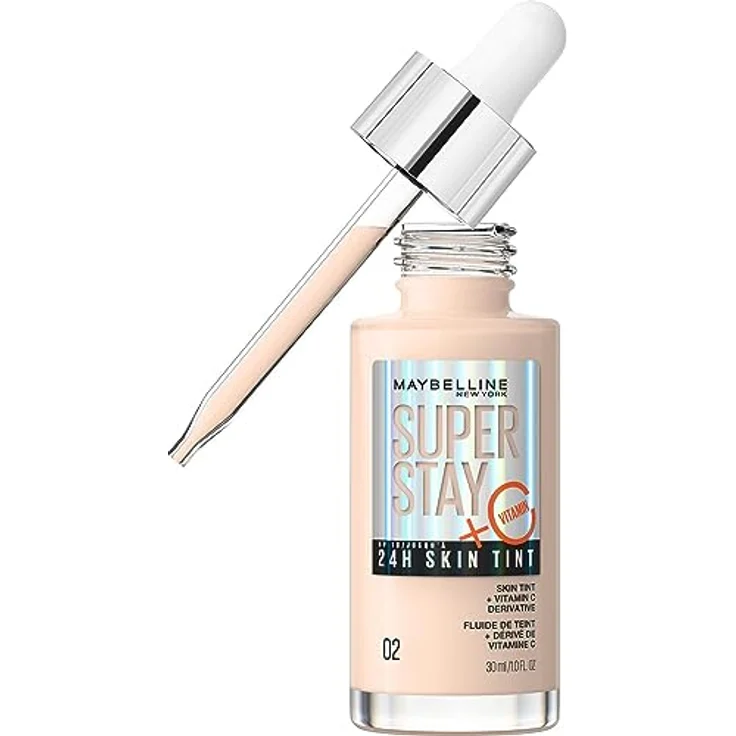 MAYBELLINE NEW YORK SuperStay Vitamin C Skin Tint Serum, Foundation zum Vereinheitlichen der Hauttöne, Farbton 02, 30 ml – Bild 1