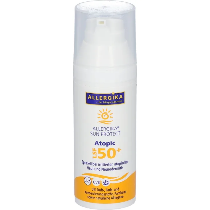 Allergika SUN Protect Atopic Creme LSF 50+, Hochwirksamer UV-Schutz für empfindliche und Neurodermitis-hornhaut, 50 ml