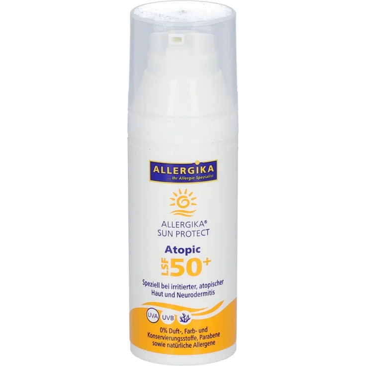 Allergika SUN Protect Atopic Creme LSF 50+, Hochwirksamer UV-Schutz für empfindliche und Neurodermitis-hornhaut, 50 ml – Bild 1