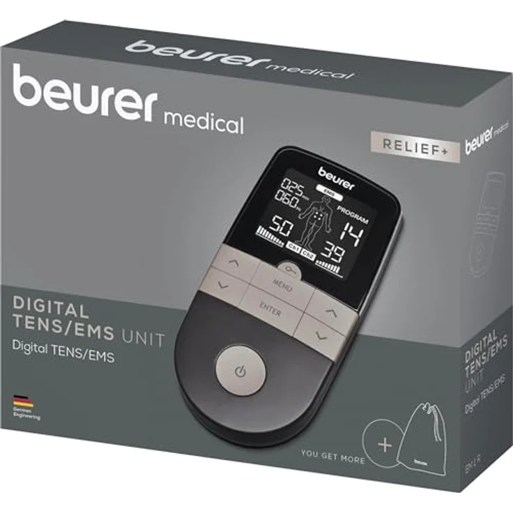 BEURER EM 1 R Relief+, Digital TENS-EMS-Gerät zur Schmerztherapie, Muskelstimulation und Entspannung – Bild 4