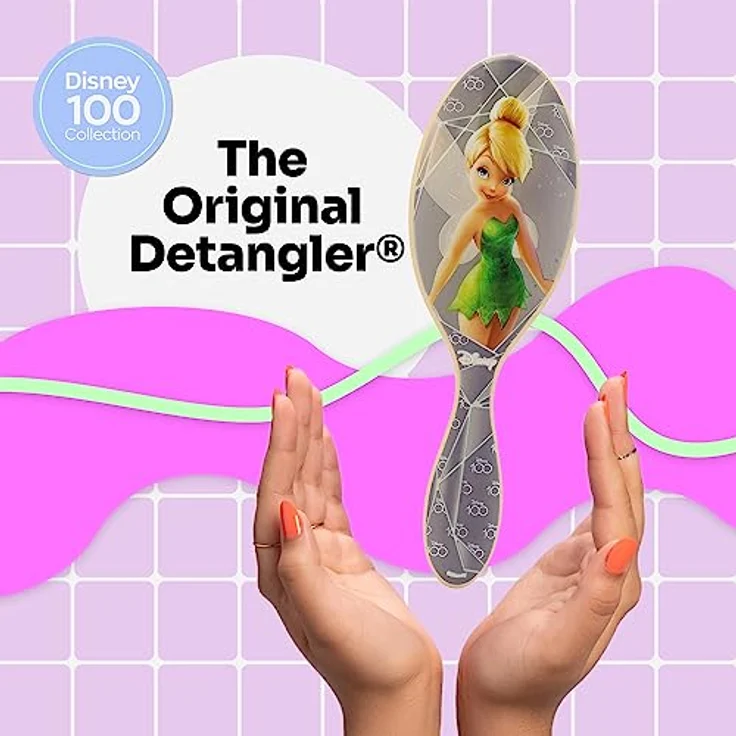 Wet Brush Haarbürste + Kamm Original Disney 100 Detangler Tinkerbell – Bild 2