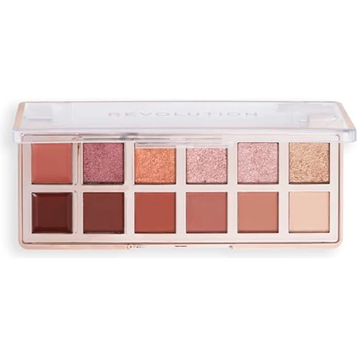 Makeup Revolution The Icon Palette Lidschattenpalette The True Icon Bronze, 12x0.7 g, hochpigmentierte Farben mit mattem und schimmerndem Effekt – Bild 1