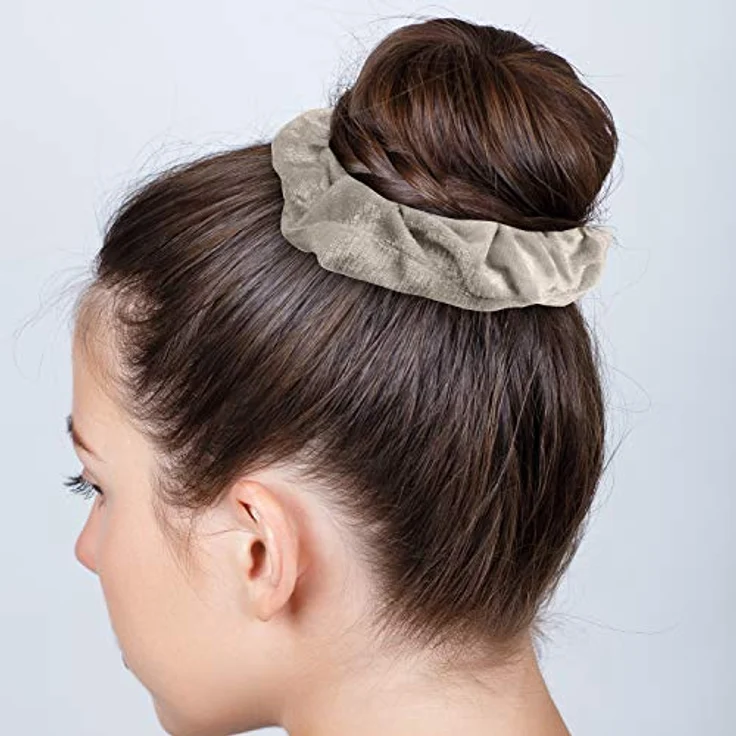 BELLE VOUS 12 Stk Haargummis Scrunchies Samt - Bunte Haar Gummis für alle Haartypen – Bild 5