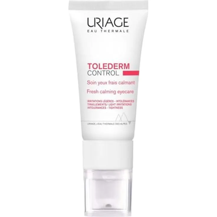 Uriage Tolederm Beruhigende Augenpflege für empfindliche Haut, reduziert dunkle Augenringe, 15ml, hochverträglich, augenärztlich getestet