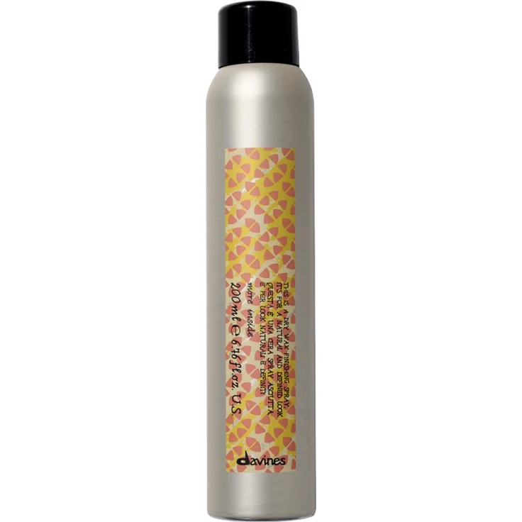 Davines More Inside, Dry Wax Finishing Spray, vielseitiges Haarstyling mit starkem, flexiblem Halt, 200 ml