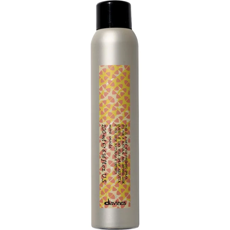 Davines More Inside, Dry Wax Finishing Spray, vielseitiges Haarstyling mit starkem, flexiblem Halt, 200 ml