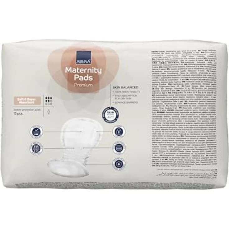ABENA Premium Wochenbett Einlagen, 15 Stück, extra Schutz, atmungsaktiv und hautfreundlich für Frauen – Bild 2