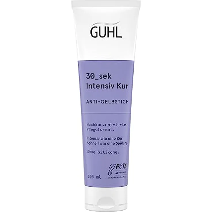 Guhl 30_sek Intensiv Kur Anti-Gelbstich - Inhalt: 100 ml - Haartyp: blondiert, gesträhnt und natürlich blondes Haar - Ohne Silikone